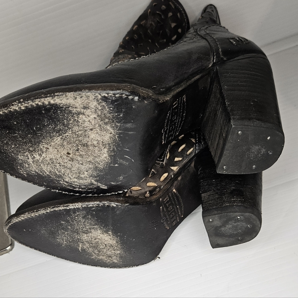 Bed|Stu Irma Ankle Boots – Graphito Rustic Brown Chocolate Leather Size 7 - Picture 8 of 11